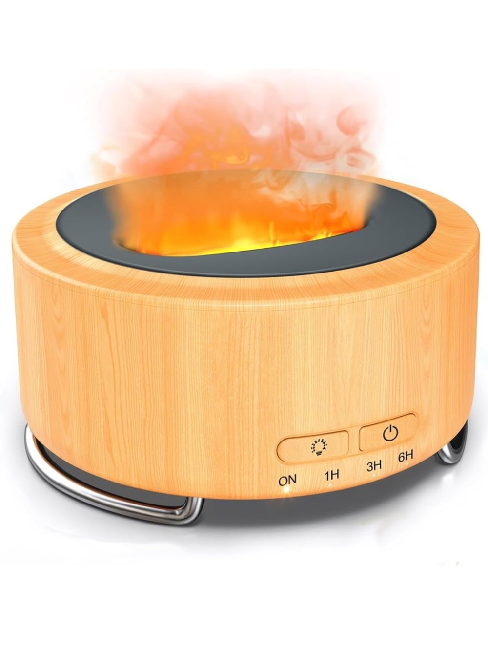 Essential oil Diffuser for home: 500ML aroma diffuser with fireplace flame light